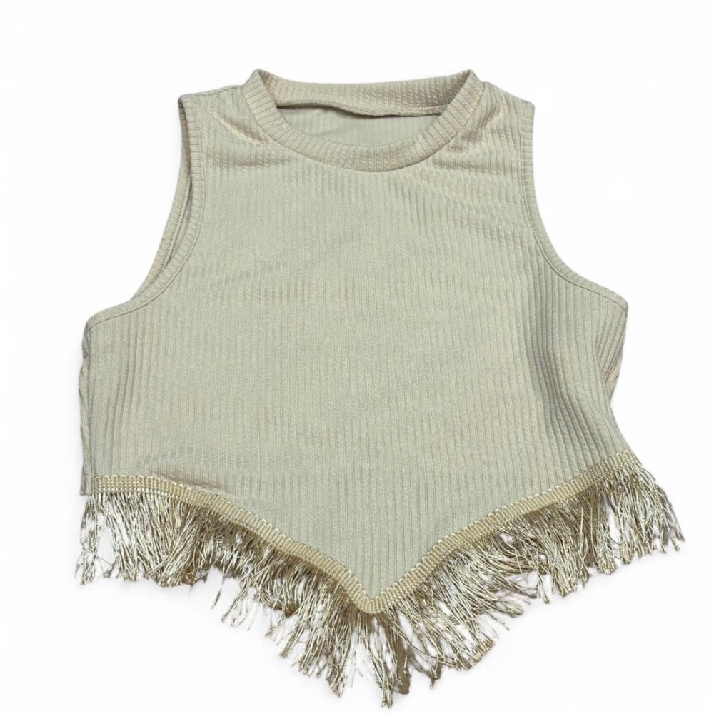 SHEIN Beige Ribbed Top